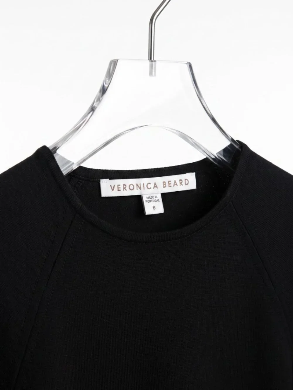 Veronica Beard Black Short-Sleeve Belted Tailored Mini Dress